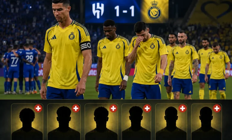 غيابات النصر أمام ضمك