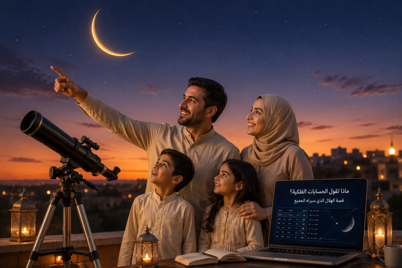 ماذا تقول الحسابات الفلكية؟ قصة الهلال الذي سيراه الجميع