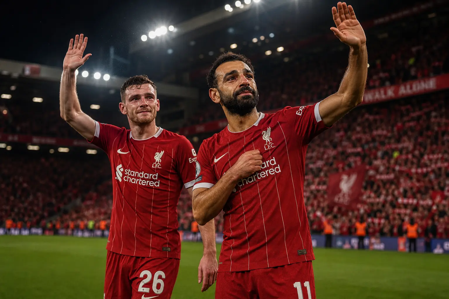 محمد صلاح وأندي روبرتسون